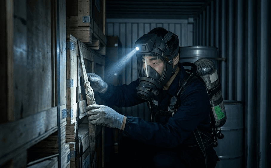 Container confined-space site